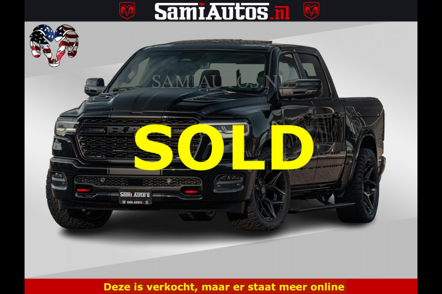 Dodge Ram Limited SPORT H.O 540HP 706Nm | Massage + Full Option | De Meest Luxe en Volle Pick-Up in zijn Klasse | Comfortabele Dubbele Cabine met Royale 5 Zitplaatsen | BPM vrij | Nu Leverbaar uit Voorraad | Voorraad Nr 2348 - 5158