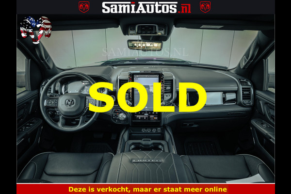 Dodge Ram Limited SPORT H.O 540HP 706Nm | Massage + Full Option | De Meest Luxe en Volle Pick-Up in zijn Klasse | Comfortabele Dubbele Cabine met Royale 5 Zitplaatsen | BPM vrij | Nu Leverbaar uit Voorraad | Voorraad Nr 2348 - 5158