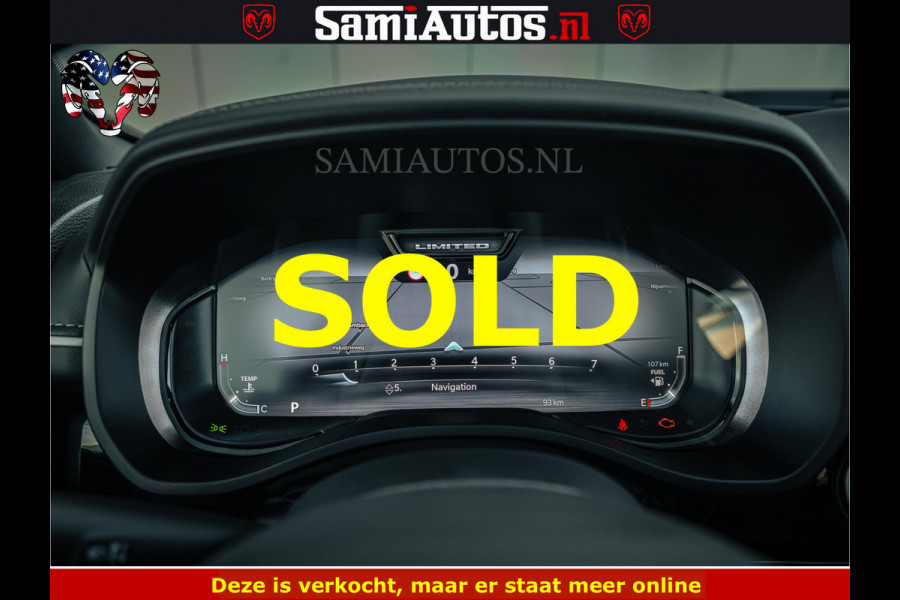 Dodge Ram Limited SPORT H.O 540HP 706Nm | Massage + Full Option | De Meest Luxe en Volle Pick-Up in zijn Klasse | Comfortabele Dubbele Cabine met Royale 5 Zitplaatsen | BPM vrij | Nu Leverbaar uit Voorraad | Voorraad Nr 2348 - 5158