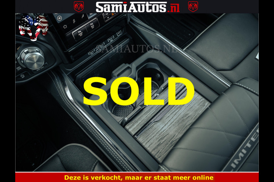 Dodge Ram Limited SPORT H.O 540HP 706Nm | Massage + Full Option | De Meest Luxe en Volle Pick-Up in zijn Klasse | Comfortabele Dubbele Cabine met Royale 5 Zitplaatsen | BPM vrij | Nu Leverbaar uit Voorraad | Voorraad Nr 2348 - 5158
