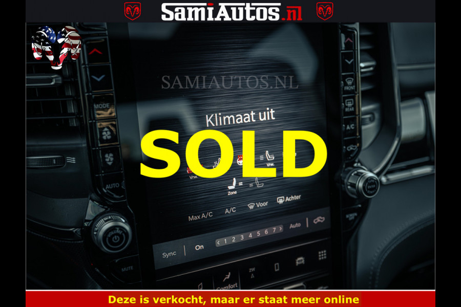 Dodge Ram Limited SPORT H.O 540HP 706Nm | Massage + Full Option | De Meest Luxe en Volle Pick-Up in zijn Klasse | Comfortabele Dubbele Cabine met Royale 5 Zitplaatsen | BPM vrij | Nu Leverbaar uit Voorraad | Voorraad Nr 2348 - 5158