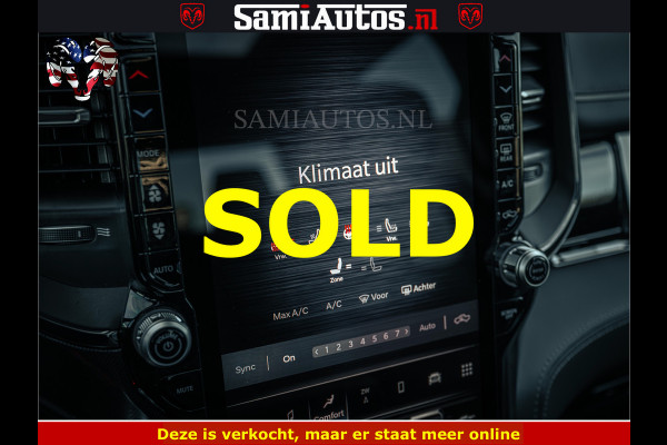 Dodge Ram Limited SPORT H.O 540HP 706Nm | Massage + Full Option | De Meest Luxe en Volle Pick-Up in zijn Klasse | Comfortabele Dubbele Cabine met Royale 5 Zitplaatsen | BPM vrij | Nu Leverbaar uit Voorraad | Voorraad Nr 2348 - 5158