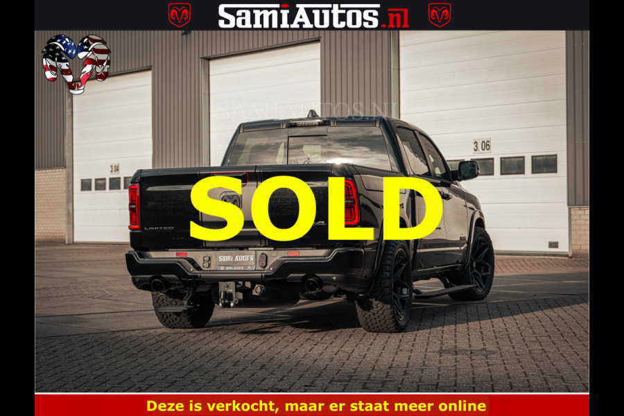 Dodge Ram Limited SPORT H.O 540HP 706Nm | Massage + Full Option | De Meest Luxe en Volle Pick-Up in zijn Klasse | Comfortabele Dubbele Cabine met Royale 5 Zitplaatsen | BPM vrij | Nu Leverbaar uit Voorraad | Voorraad Nr 2348 - 5158