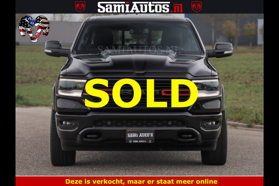Dodge Ram BLACK OPS | 5.7 V8 4x4 | SPORT NIGHT EDITION | PANORAMA DAK | COMFORT STOELEN | 22 INCH WIELEN | OPEN UITLAAT KLEP ELEKTR | CREW CAB 5 ZIT PLAATSEN | DUBBELE CABINE | DC | Eerste Eigenaar | Origineel Nederlandse auto |