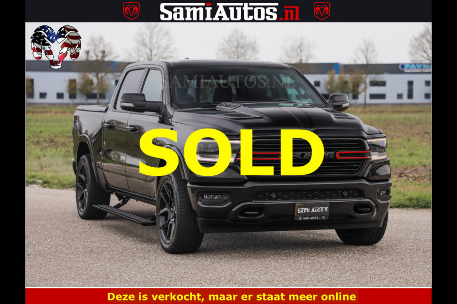 Dodge Ram BLACK OPS | 5.7 V8 4x4 | SPORT NIGHT EDITION | PANORAMA DAK | COMFORT STOELEN | 22 INCH WIELEN | OPEN UITLAAT KLEP ELEKTR | CREW CAB 5 ZIT PLAATSEN | DUBBELE CABINE | DC | Eerste Eigenaar | Origineel Nederlandse auto |