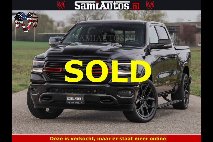 Dodge Ram BLACK OPS | 5.7 V8 4x4 | SPORT NIGHT EDITION | PANORAMA DAK | COMFORT STOELEN | 22 INCH WIELEN | OPEN UITLAAT KLEP ELEKTR | CREW CAB 5 ZIT PLAATSEN | DUBBELE CABINE | DC | Eerste Eigenaar | Origineel Nederlandse auto |