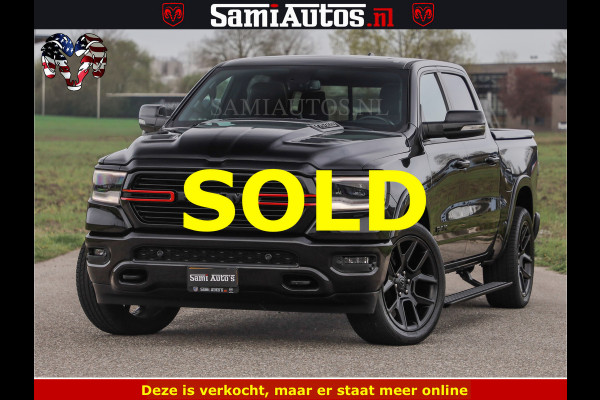 Dodge Ram BLACK OPS | 5.7 V8 4x4 | SPORT NIGHT EDITION | PANORAMA DAK | COMFORT STOELEN | 22 INCH WIELEN | OPEN UITLAAT KLEP ELEKTR | CREW CAB 5 ZIT PLAATSEN | DUBBELE CABINE | DC | Eerste Eigenaar | Origineel Nederlandse auto |