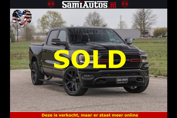 Dodge Ram BLACK OPS | 5.7 V8 4x4 | SPORT NIGHT EDITION | PANORAMA DAK | COMFORT STOELEN | 22 INCH WIELEN | OPEN UITLAAT KLEP ELEKTR | CREW CAB 5 ZIT PLAATSEN | DUBBELE CABINE | DC | Eerste Eigenaar | Origineel Nederlandse auto |