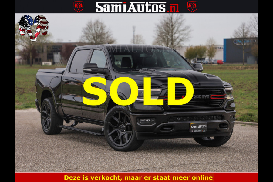 Dodge Ram BLACK OPS | 5.7 V8 4x4 | SPORT NIGHT EDITION | PANORAMA DAK | COMFORT STOELEN | 22 INCH WIELEN | OPEN UITLAAT KLEP ELEKTR | CREW CAB 5 ZIT PLAATSEN | DUBBELE CABINE | DC | Eerste Eigenaar | Origineel Nederlandse auto |