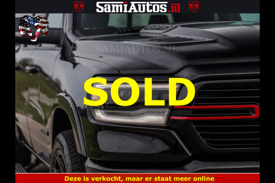 Dodge Ram BLACK OPS | 5.7 V8 4x4 | SPORT NIGHT EDITION | PANORAMA DAK | COMFORT STOELEN | 22 INCH WIELEN | OPEN UITLAAT KLEP ELEKTR | CREW CAB 5 ZIT PLAATSEN | DUBBELE CABINE | DC | Eerste Eigenaar | Origineel Nederlandse auto |