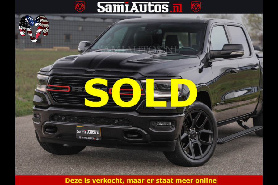 Dodge Ram BLACK OPS | 5.7 V8 4x4 | SPORT NIGHT EDITION | PANORAMA DAK | COMFORT STOELEN | 22 INCH WIELEN | OPEN UITLAAT KLEP ELEKTR | CREW CAB 5 ZIT PLAATSEN | DUBBELE CABINE | DC | Eerste Eigenaar | Origineel Nederlandse auto |