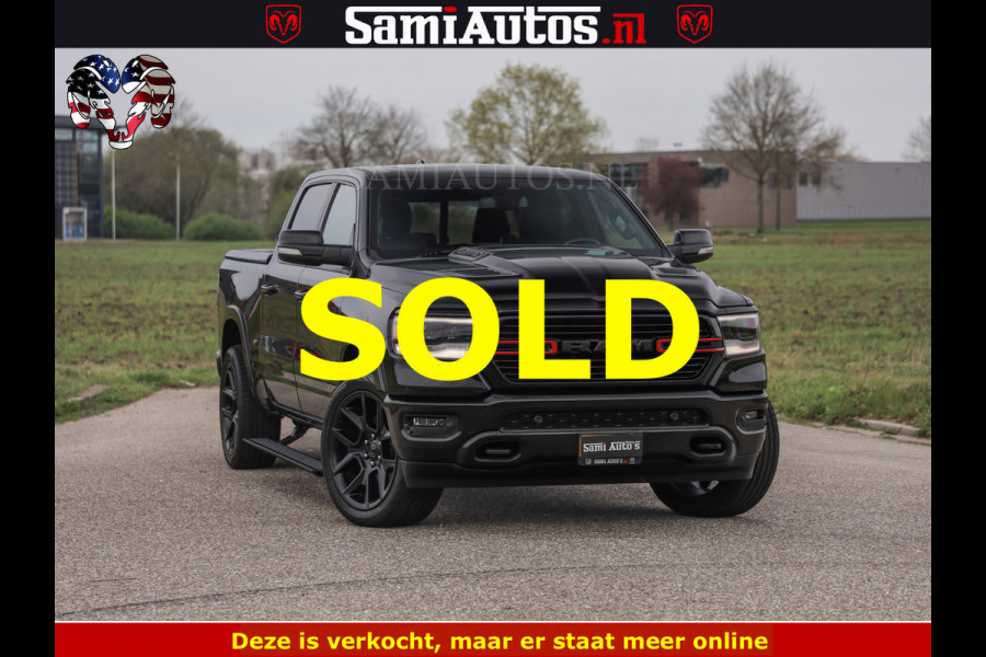 Dodge Ram BLACK OPS | 5.7 V8 4x4 | SPORT NIGHT EDITION | PANORAMA DAK | COMFORT STOELEN | 22 INCH WIELEN | OPEN UITLAAT KLEP ELEKTR | CREW CAB 5 ZIT PLAATSEN | DUBBELE CABINE | DC | Eerste Eigenaar | Origineel Nederlandse auto |
