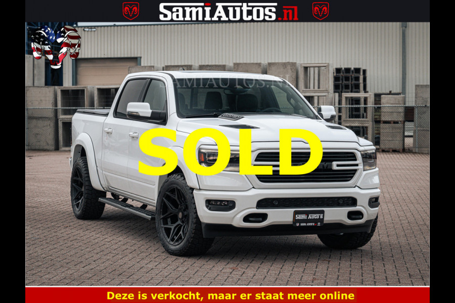Dodge Ram V8 5.7 402PK | LARAMIE SPORT | Krachtige Hemi | Panorama Dak | 12' Scherm | LPG | Comfortabele Dubbele Cabine met Royale 5 Zitplaatsen | NIEUW EN BPM vrij | Nu Leverbaar uit Voorraad | Nr 2528 - 1276 |