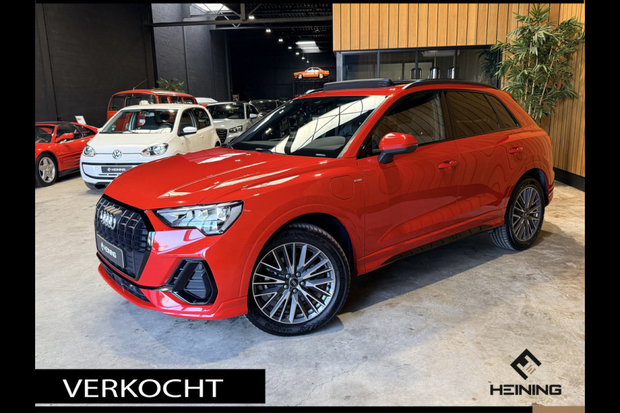 Audi Q3 45 TFSI e S edition. Pano. 2X S-Line. Apple-carplay. Blackline. 19 inch.