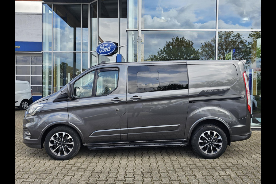 Ford Transit Custom 320 2.0 TDCI L1H1 Sport DC | 185pk Automaat | Geen BTW Geen BPM | Marge! | Camera | Stoelverwarming | Half leder | Trekhaak | PDC v+ a etc.