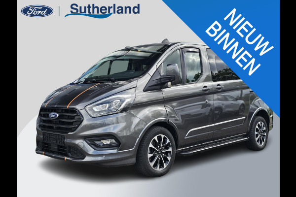 Ford Transit Custom 320 2.0 TDCI L1H1 Sport DC | 185pk Automaat | Geen BTW Geen BPM | Marge! | Camera | Stoelverwarming | Half leder | Trekhaak | PDC v+ a etc.