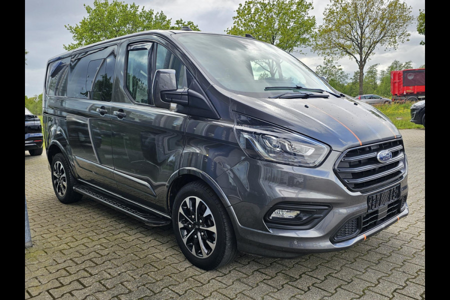 Ford Transit Custom 320 2.0 TDCI L1H1 Sport DC | 185pk Automaat | Geen BTW Geen BPM | Marge! | Camera | Stoelverwarming | Half leder | Trekhaak | PDC v+ a etc.