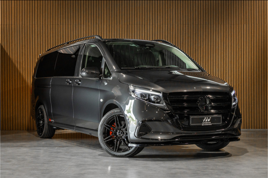 Mercedes-Benz Vito 119 CDI DC L3 XL | AMG | L+R Schuifdeur | Dubbel cabine | Navigatie | CarPlay | Camera | Lederen bekleding | Stoelverwarming | 2500 kg trekgewicht | Trekhaak | Multibeam Led | PDC V+A