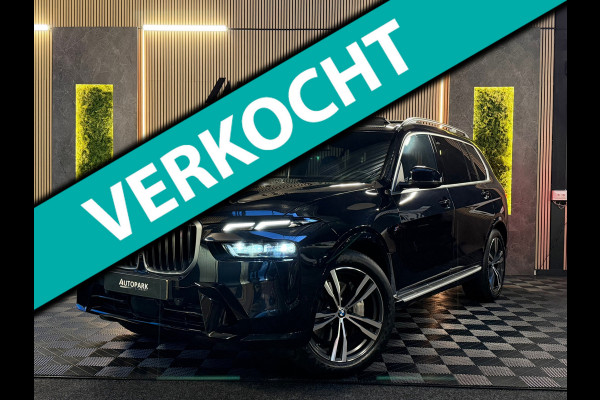 BMW X7 VERKOCHT!! XDrive40i M-Sport|Softclose|Keyless|HUD|7Pers.|Skylounge|360 CAM|Dealer Onderhouden|Garantie 2028|Standkachel|