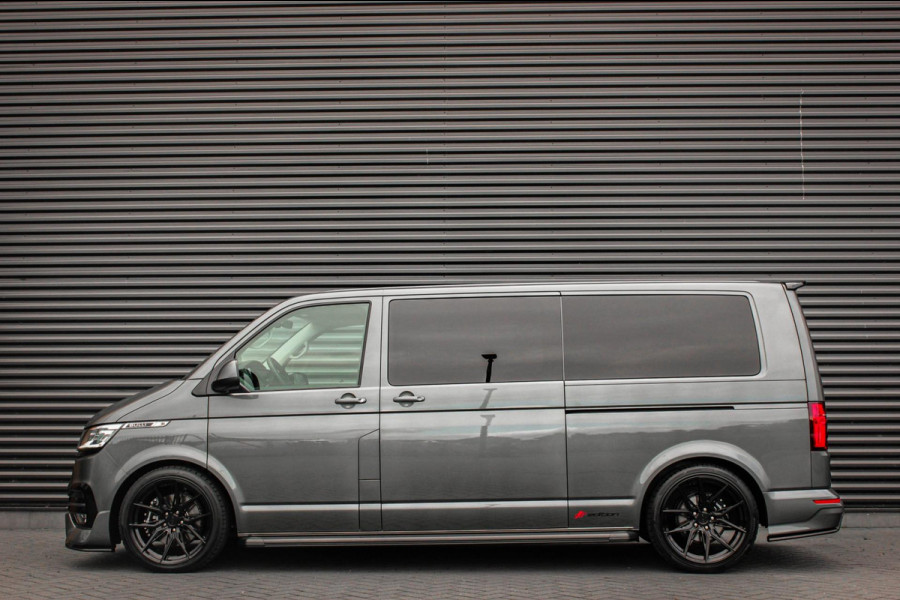 Volkswagen Transporter 2.0 TDI L2H1 150PK BULLI DC DUBBEL CABINE / LEIGHTONVANS BODYKIT / FULL OPTINS / LEDER / FULL BLACK / APPLE