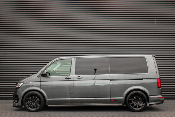 Volkswagen Transporter 2.0 TDI L2H1 150PK BULLI DC DUBBEL CABINE / LEIGHTONVANS BODYKIT / FULL OPTINS / LEDER / FULL BLACK / APPLE