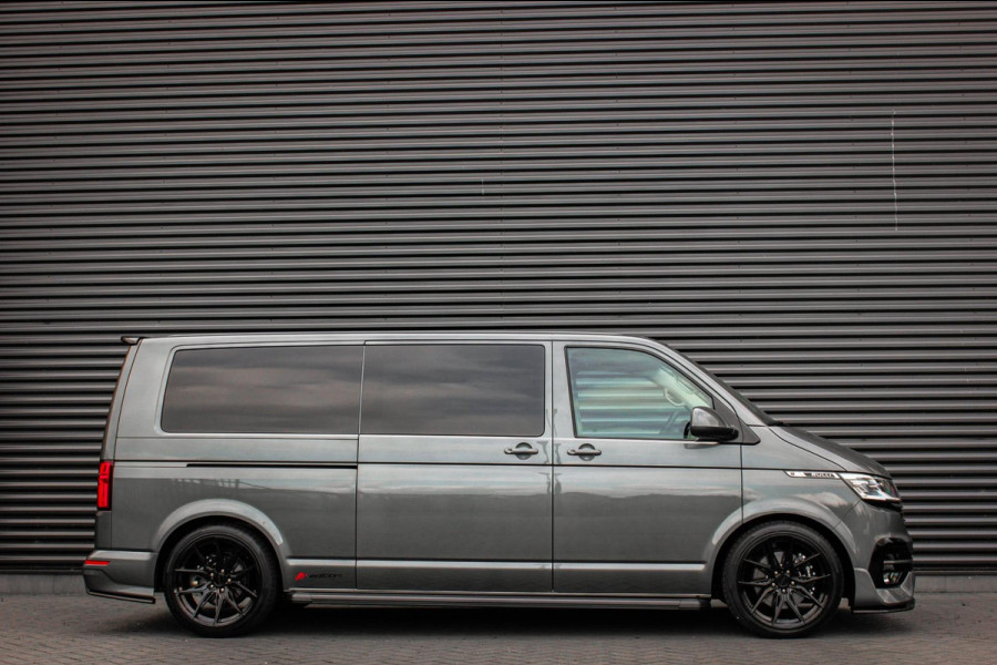 Volkswagen Transporter 2.0 TDI L2H1 150PK BULLI DC DUBBEL CABINE / LEIGHTONVANS BODYKIT / FULL OPTINS / LEDER / FULL BLACK / APPLE