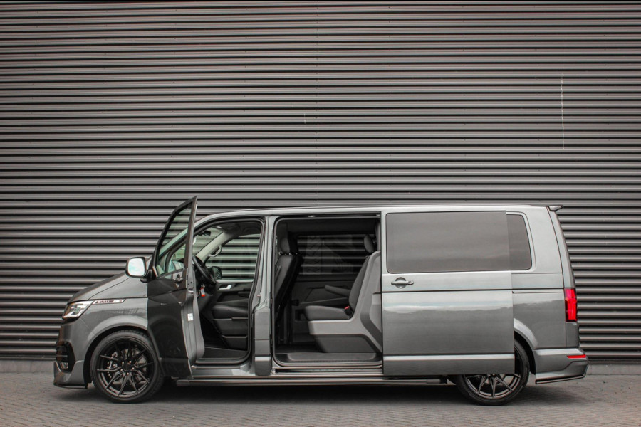 Volkswagen Transporter 2.0 TDI L2H1 150PK BULLI DC DUBBEL CABINE / LEIGHTONVANS BODYKIT / FULL OPTINS / LEDER / FULL BLACK / APPLE