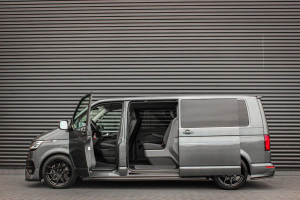 Volkswagen Transporter 2.0 TDI L2H1 150PK BULLI DC DUBBEL CABINE / LEIGHTONVANS BODYKIT / FULL OPTINS / LEDER / FULL BLACK / APPLE