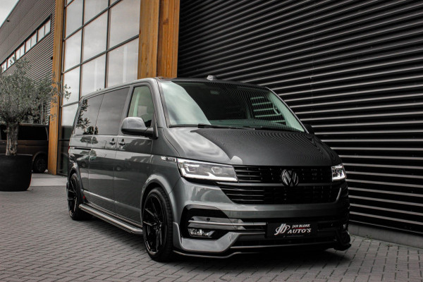 Volkswagen Transporter 2.0 TDI L2H1 150PK BULLI DC DUBBEL CABINE / LEIGHTONVANS BODYKIT / FULL OPTINS / LEDER / FULL BLACK / APPLE
