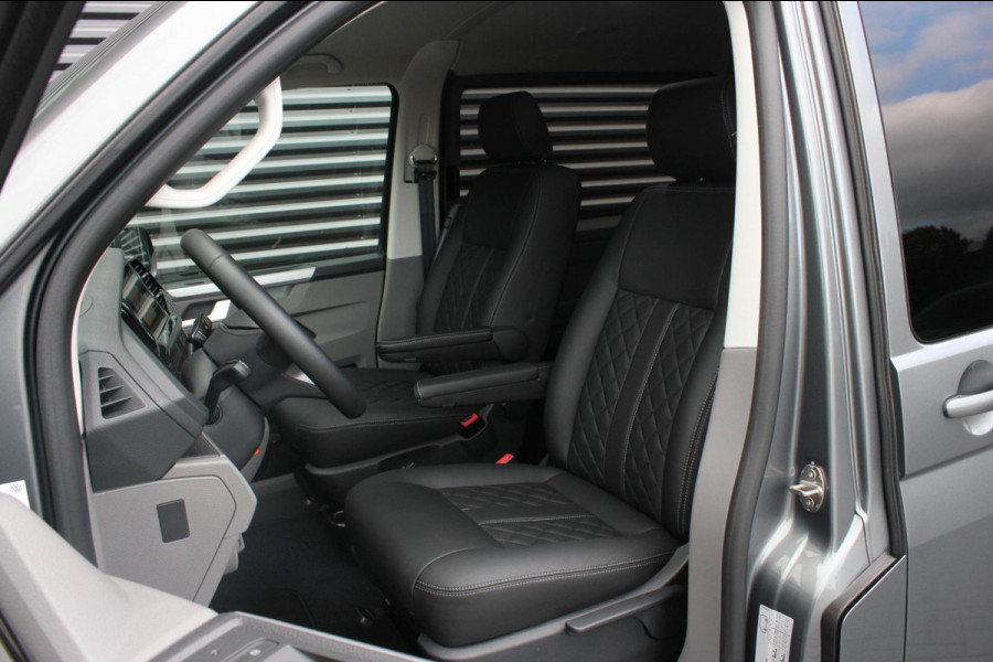 Volkswagen Transporter 2.0 TDI L2H1 150PK BULLI DC DUBBEL CABINE / LEIGHTONVANS BODYKIT / FULL OPTINS / LEDER / FULL BLACK / APPLE