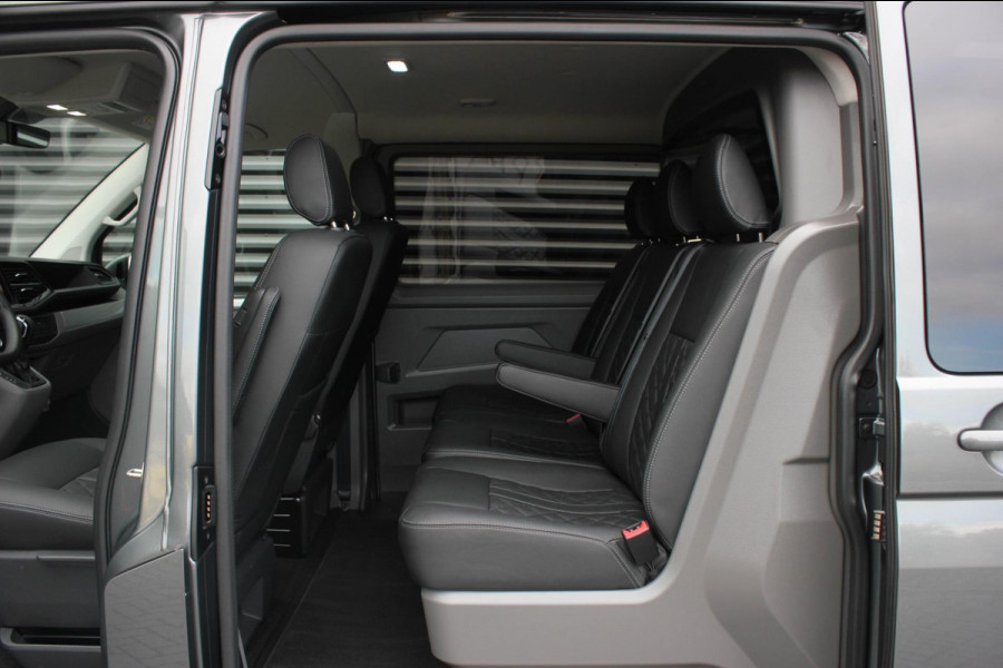 Volkswagen Transporter 2.0 TDI L2H1 150PK BULLI DC DUBBEL CABINE / LEIGHTONVANS BODYKIT / FULL OPTINS / LEDER / FULL BLACK / APPLE