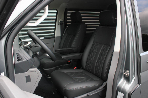 Volkswagen Transporter 2.0 TDI L2H1 150PK BULLI DC DUBBEL CABINE / LEIGHTONVANS BODYKIT / FULL OPTINS / LEDER / FULL BLACK / APPLE