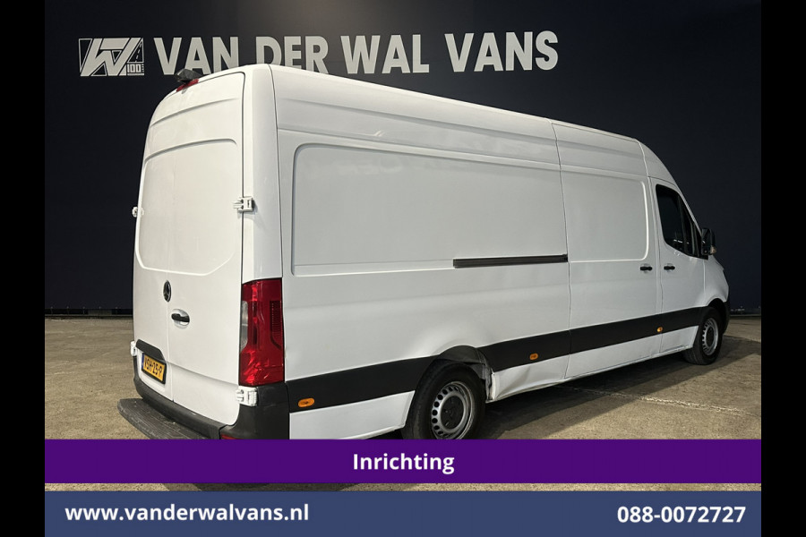 Mercedes-Benz Sprinter 316 CDI 164pk L3H2 *Post NL inrichting* Euro6 Airco | Camera | Navigatie | Apple Carplay Android Auto, Stoelverwarming, 270 graden achterdeuren, schappen, doorloopdeur