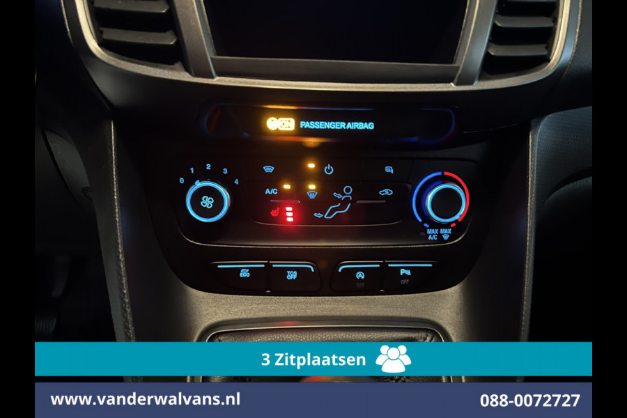 Ford Transit Connect 1.5 EcoBlue 101pk L1H1 Euro6 Airco | 3-Zits | Trekhaak | Stoelverwarming | Verwarmde voorruit Parkeersensoren, Bijrijdersbank