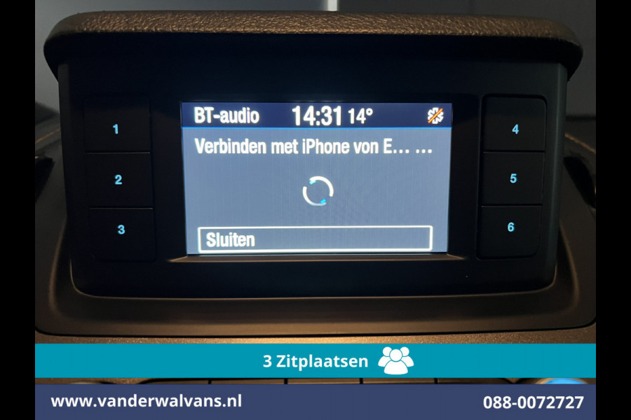 Ford Transit Connect 1.5 EcoBlue 101pk L1H1 Euro6 Airco | 3-Zits | Trekhaak | Stoelverwarming | Verwarmde voorruit Parkeersensoren, Bijrijdersbank