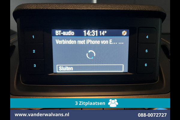 Ford Transit Connect 1.5 EcoBlue 101pk L1H1 Euro6 Airco | 3-Zits | Trekhaak | Stoelverwarming | Verwarmde voorruit Parkeersensoren, Bijrijdersbank