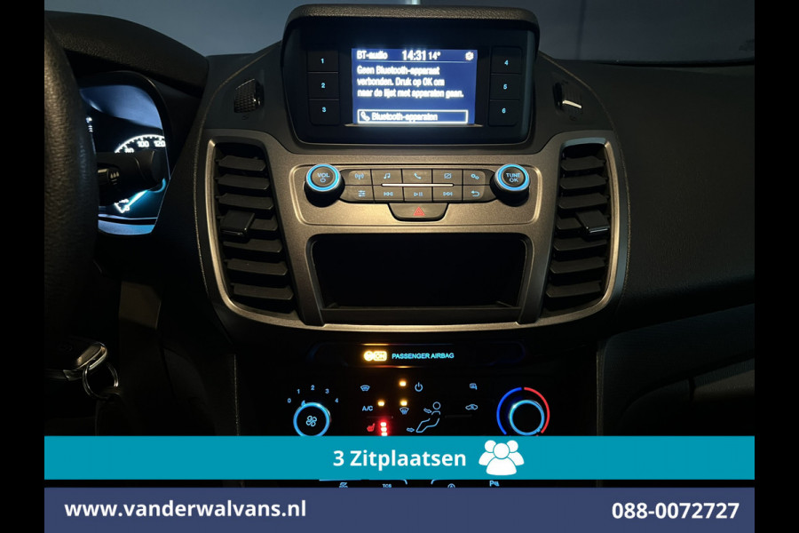 Ford Transit Connect 1.5 EcoBlue 101pk L1H1 Euro6 Airco | 3-Zits | Trekhaak | Stoelverwarming | Verwarmde voorruit Parkeersensoren, Bijrijdersbank
