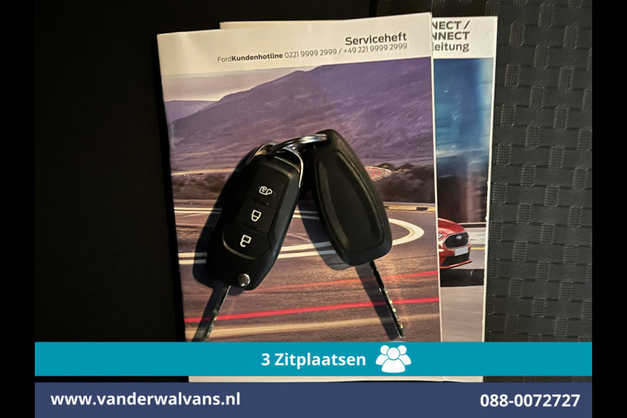 Ford Transit Connect 1.5 EcoBlue 101pk L1H1 Euro6 Airco | 3-Zits | Trekhaak | Stoelverwarming | Verwarmde voorruit Parkeersensoren, Bijrijdersbank