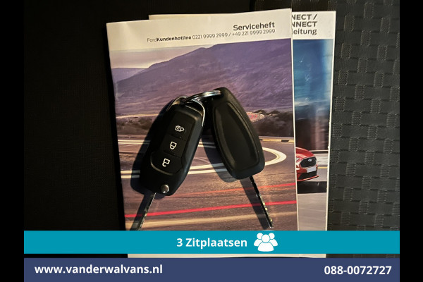 Ford Transit Connect 1.5 EcoBlue 101pk L1H1 Euro6 Airco | 3-Zits | Trekhaak | Stoelverwarming | Verwarmde voorruit Parkeersensoren, Bijrijdersbank
