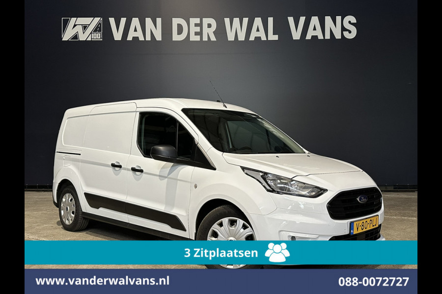 Ford Transit Connect 1.5 EcoBlue 120pk L2H1 Euro6 Airco | 3-Zits | Camera | Navigatie | Apple Carplay Stoelverwarming, Verwarmde voorruit, Parkeersensoren, Bijrijdersbank, 1500kg trekvermogen
