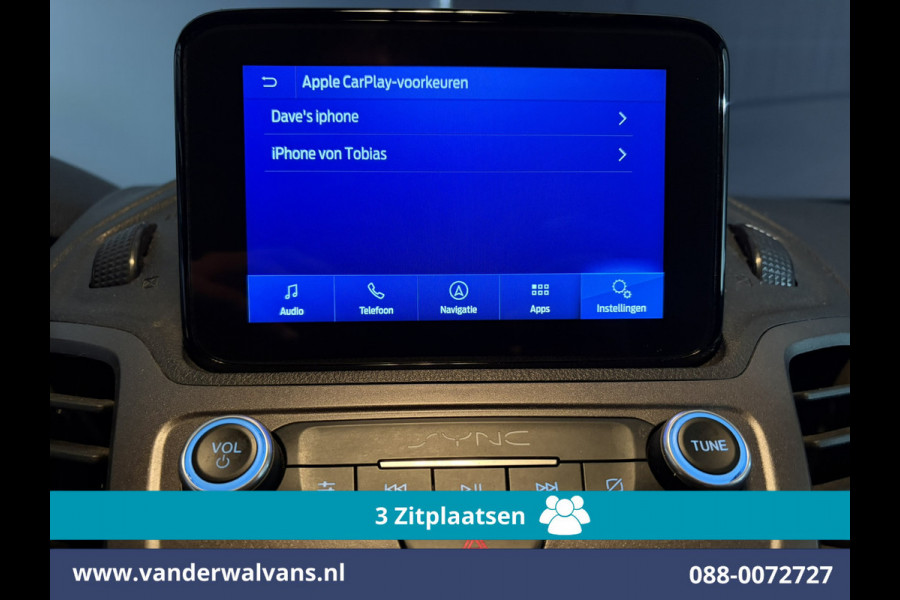 Ford Transit Connect 1.5 EcoBlue 120pk L2H1 Euro6 Airco | 3-Zits | Camera | Navigatie | Apple Carplay Stoelverwarming, Verwarmde voorruit, Parkeersensoren, Bijrijdersbank, 1500kg trekvermogen