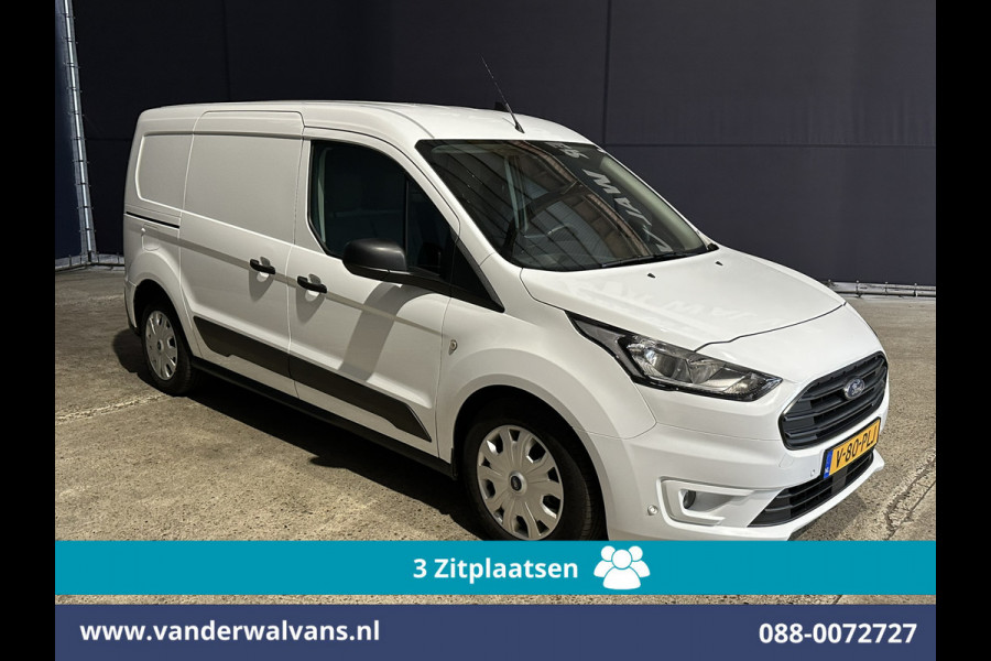 Ford Transit Connect 1.5 EcoBlue 120pk L2H1 Euro6 Airco | 3-Zits | Camera | Navigatie | Apple Carplay Stoelverwarming, Verwarmde voorruit, Parkeersensoren, Bijrijdersbank, 1500kg trekvermogen