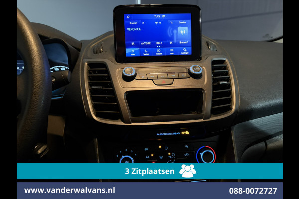 Ford Transit Connect 1.5 EcoBlue 120pk L2H1 Euro6 Airco | 3-Zits | Camera | Navigatie | Apple Carplay Stoelverwarming, Verwarmde voorruit, Parkeersensoren, Bijrijdersbank, 1500kg trekvermogen