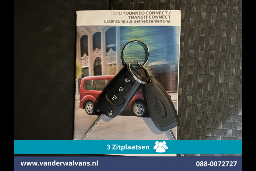 Ford Transit Connect 1.5 EcoBlue 120pk L2H1 Euro6 Airco | 3-Zits | Camera | Navigatie | Apple Carplay Stoelverwarming, Verwarmde voorruit, Parkeersensoren, Bijrijdersbank, 1500kg trekvermogen
