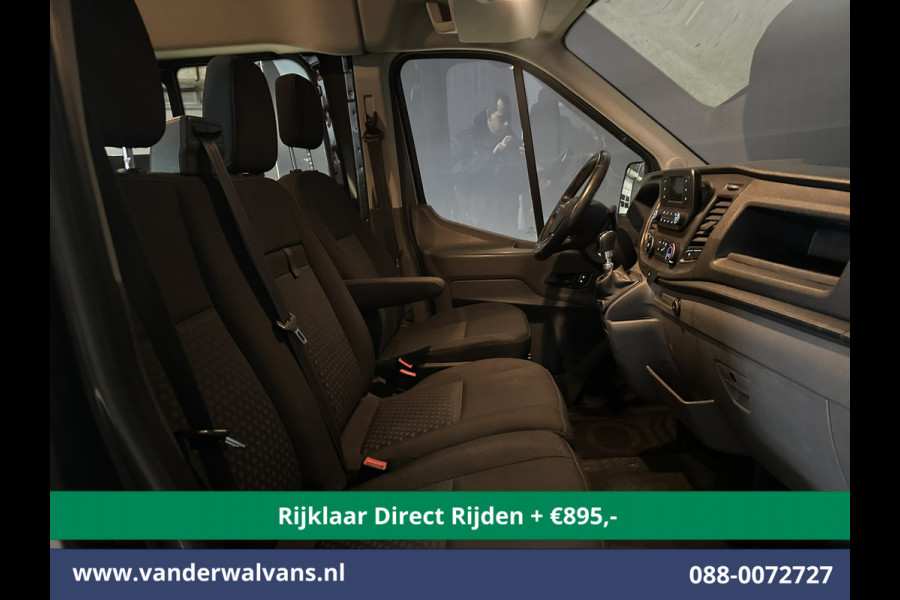 Ford Transit 2.0 TDCI 185pk L4H3 Dubbele Cabine Euro6 *Rijklaar* Airco | 6-Zits | Camera | Cruisecontrol Parkeersensoren, 2800kg trekvermogen