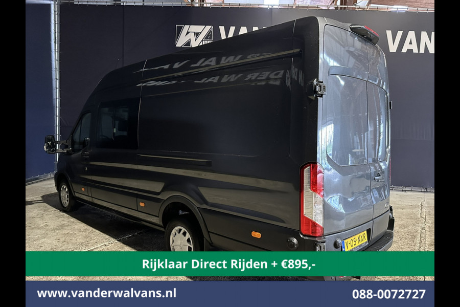 Ford Transit 2.0 TDCI 185pk L4H3 Dubbele Cabine Euro6 *Rijklaar* Airco | 6-Zits | Camera | Cruisecontrol Parkeersensoren, 2800kg trekvermogen