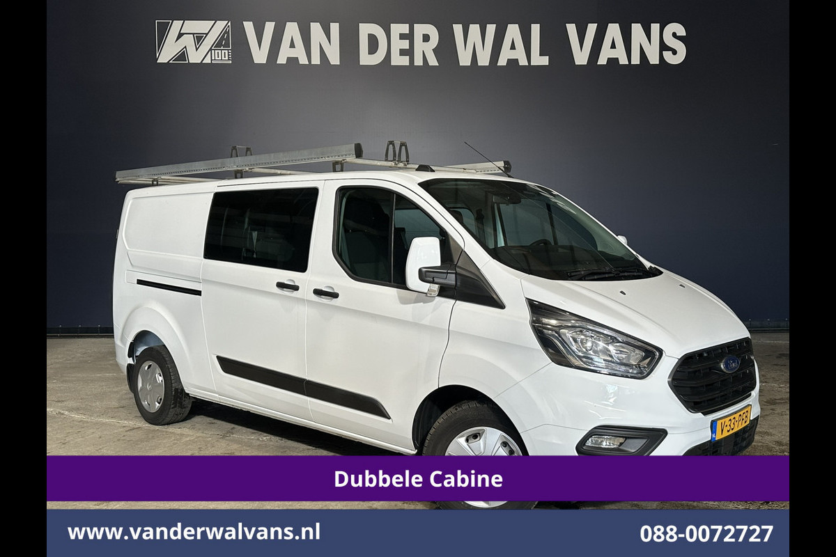 Ford Transit Custom 2.0 TDCI 130pk L2H1 Dubbele Cabine Euro6 inrichting | Airco | 5-Zits | Imperiaal | LED | Cruisecontrol Stoelverwarming, Parkeersensoren, 2800kg trekvermogen