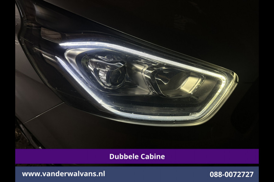 Ford Transit Custom 2.0 TDCI 131pk L2H1 Dubbele Cabine Euro6 Airco | 6-Zits | LED | Cruisecontrol | Verwarmde voorruit Parkeersensoren, Dakdragers, 2800kg trekvermogen