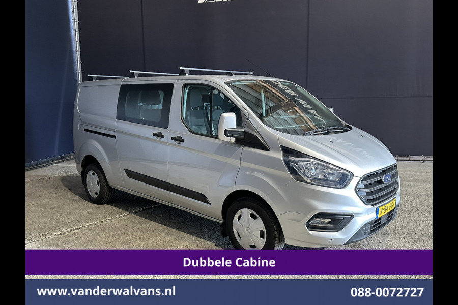 Ford Transit Custom 2.0 TDCI 131pk L2H1 Dubbele Cabine Euro6 Airco | 6-Zits | LED | Cruisecontrol | Verwarmde voorruit Parkeersensoren, Dakdragers, 2800kg trekvermogen