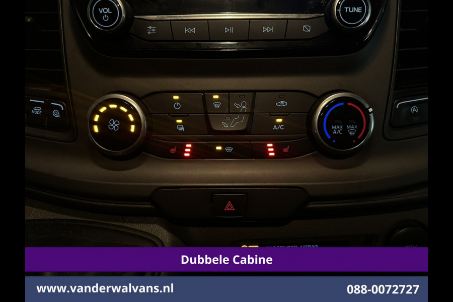 Ford Transit Custom 2.0 TDCI 130pk L2H1 Dubbele Cabine Euro6 Airco | 6-Zits | Camera | LED | Cruisecontrol | 2800kg Trekhaak Android Auto, Verwarmde voorruit, Stoelverwarming, Parkeersensoren, Dakdragers